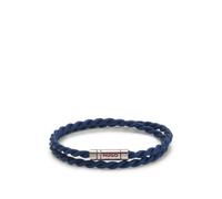 HUGO Pulsera de doble vuelta en piel trenzada - StyleE-DOUBLEBRAID4-BRA, 50552596 Azul pcs.