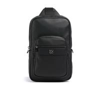 Hugo Quantic Mochila sling negro, imitación de cuero, hombre, 3L