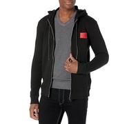 Hugo Boss Regular Fit Square Logo Jersey Hooded Zip Up Sweatshirt Sudadera con Capucha, Color Negro, M para Hombre