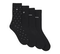 Hugo- Regular-Height Logo Detail Socks 4-Pack- Underwear- Mujer- Negro- ONE SIZE- Regular-Height Logo Detail Socks 4-Pack