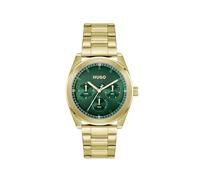 HUGO Reloj Analógico de Cuarzo Multifunción para Hombre Colección #Bright Sport con Correa de Acero Inoxidable Oro Amarillo Claro - 1530425