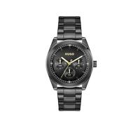 HUGO Reloj Analógico de Cuarzo Multifunción para Hombre Colección #Bright Sport con Correa de Acero Inoxidable Negra - 1530426