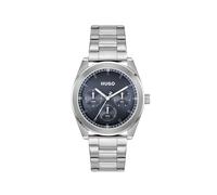 HUGO Reloj Analógico de Cuarzo Multifunción para Hombre Colección #Bright Sport con Correa de Acero Inoxidable Plateada - 1530424