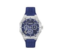 HUGO Reloj Analógico de Cuarzo Multifunción para Hombre Colección #Grail Skeleton con Correa de Silicona Azul - 1530375