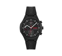 HUGO Reloj Analógico de Cuarzo Multifunción para Hombre Colección #Lit Multi con Correa de Silicona Negra - 1530402