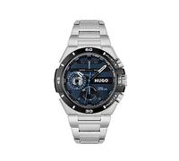 HUGO Reloj Analógico de Cuarzo Multifunción para Hombre Colección #Wild con Correa de Acero Inoxidable Plateada - 1530337