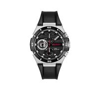 HUGO Reloj Analógico de Cuarzo Multifunción para Hombre Colección #Wild con Correa de Cuero Negra - 1530336