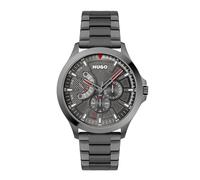 HUGO Reloj Analógico de Cuarzo multifunción para hombre con Correa en Acero Inoxidable Gris - 1530247