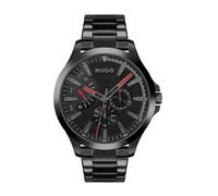 HUGO Reloj Analógico de Cuarzo multifunción para hombre con Correa en Acero Inoxidable Negro - 1530175