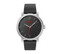 HUGO Reloj Analógico de Cuarzo para Hombre Colección #RASE con Correa de Cuero Negra - 1530115