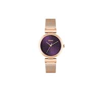 HUGO Reloj Analógico de Cuarzo para Mujer con Correa de Malla de Acero Inoxidable Color Oro Rosado - 1540128