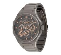 HUGO Reloj Analógico de Cuarzo Multifunción para Hombre Colección #Grail Skeleton con Correa de Acero Inoxidable Gris - 1530378