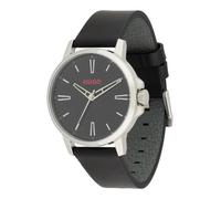 HUGO Reloj chapado en negro con correa de piel - Style#SMOOTH, 58565078 Negro pcs.