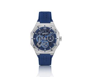 HUGO Reloj con esfera esqueleto y correa de silicona azul - Style#GRAIL SKELETON, HB1530375 Azul pcs.