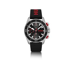 HUGO Reloj con esfera negra y correa de silicona con detalle de la marca - Style#DIVE, 58565080 Negro pcs.