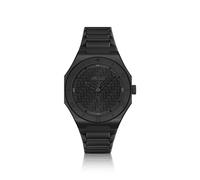 Hugo Reloj con Movimiento de Cuarzo de Tres Manecillas para Hombre Colección #Grail Light con Correa de Silicona Negra - 1530396