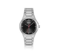 HUGO Reloj Lit con pulsera de eslabones y esfera negra - Style#LIT, 58733298 Tono plateado pcs.
