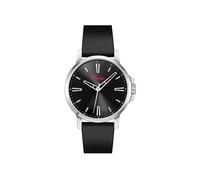 HUGO Reloj chapado en negro con correa de piel - Style#SMOOTH, 58565078 Negro pcs.