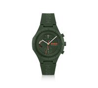 HUGO Reloj verde con correa de silicona con logo - Style#LIT MULTI, 58244992 Verde oscuro pcs.