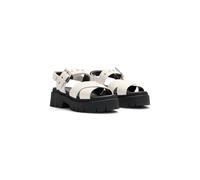 HUGO Sandalias de ante con tira de hebilla y suela gruesa - StyleKris_Sandal_BKSD, 50541753 Natural 39