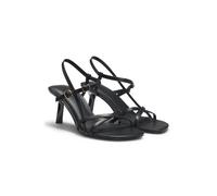 HUGO Sandalias de piel con tiras y tacón asimétrico - StyleAmaryl_Sandal70_na, 50563645 Negro 39