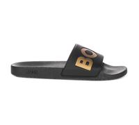 Hugo - Sandalias Slide Negras y Doradas Hombre - Shoes - Hombre - Negro - 40 EU -