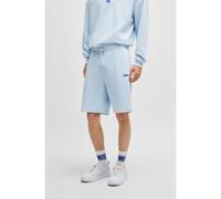 HUGO Shorts con cordón de felpa de algodón mercerizado con etiqueta con logo azul - StyleNasensio, 50522364 Celeste XXL