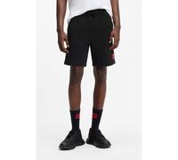 HUGO Shorts de felpa de algodón con etiqueta con logo roja - StyleDiz222, 50466196 Negro XL