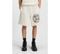 HUGO Shorts de felpa de algodón con ilustración de boxeo - StyleDubox, 50542413 Natural XS