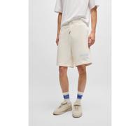 HUGO Shorts loose fit en felpa de algodón con logo estampado - StyleNomario, 50510728 Blanco XS