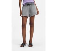 HUGO Shorts relaxed fit en felpa de algodón con logo grabado - StyleNorlina_B_1, 50559459 Gris M