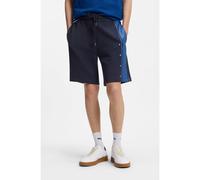 HUGO Shorts relaxed fit en felpa de algodón con raya lateral - StyleDemsishort, 50563806 Azul oscuro L