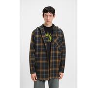 HUGO Sobrecamisa oversize fit con capucha de algodón a cuadros - StyleEbhood, 50545262 Verde estampado L