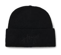 HUGO Socialy_Hat Gorro, Black1, Talla única para Mujer