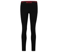HUGO Sporty Logo Leggings para Estar en casa, Black1, XS para Mujer