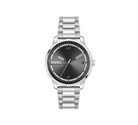 HUGO #Stamp - Reloj de cuarzo 3H para hombre, acero inoxidable, resistente al agua hasta 3 ATM/30 metros, reloj minimalista clásico y moderno, regalo para él, 42 mm, plateado