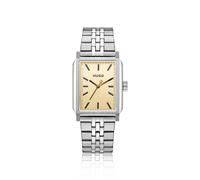 HUGO #Steeze reloj rectangular con esfera dorada - Style#STEEZE, 58858281 Tono plateado pcs.