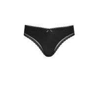 HUGO Tanga de microfibra elástica con ribete de encaje - StyleTHONG UNIQUE, 50545732 Negro XS