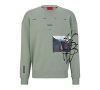 HUGO Sudadera, Color Verde Pastel, XL