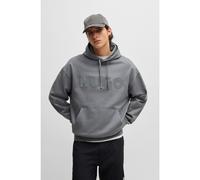 HUGO Sudadera con capucha oversize fit en felpa de algodón con logo tonal - StyleDitchle, 50529090 Gris XS