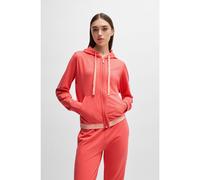 HUGO Sudadera con capucha relaxed fit con logo en la cintura - StyleSPORTY LOGO_JACKET, 50520504 Rojo claro S