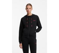 HUGO Sudadera con capucha y cremallera en mezcla de algodón - StyleHUGO ID_JACKET, 50556350 Negro XS