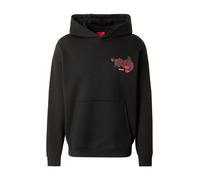 HUGO Sudadera de felpa de algodón con capucha e ilustración de rosas - StyleDagethood, 50556389 Negro XXL