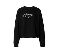HUGO Sudadera 'Darace' negro / blanco, Talla XS