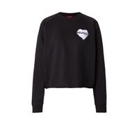 HUGO Sudadera 'Darace' negro / plata, Talla XS