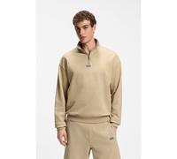 HUGO Sudadera de algodón con cremallera en el cuello - StyleNeeler, 50522367 Beige XXXL