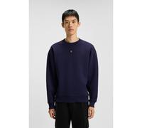 HUGO Sudadera de algodón con insignia de logo apilado - StyleDettil, 50533689 Azul oscuro L