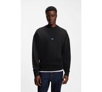 HUGO Sudadera de algodón puro con insignia de logo - StyleNedro, 50522359 Negro XL