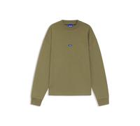 HUGO Sudadera de felpa de algodón con aplique de logo azul - StyleNedro, 50522359 Oliva M