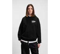 HUGO Sudadera de felpa de algodón con capucha e ilustración disco - StyleDalessandra, 50554966 Negro L